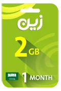 Zain Internet Recharge Card - 2 GB for 1 Month