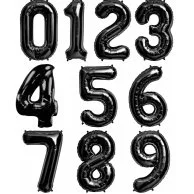 بالون هيليوم فويل بأشكال حروف حجم كبير- اسود
