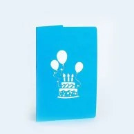 3D Balloons Box Birthday Greeting Card 