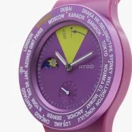 Purple Rubber Strap Watch by ATOP 