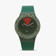 ساعة يد بسوار مطاطي ماركة أتوب (أخضر) 