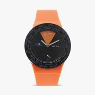 Orange Rubber Strap Watch 