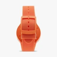 Orange Rubber Strap Watch 