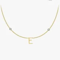 Golden Letter E Necklace from Agatha 