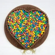 Heart Chocolate M&M's Cake 