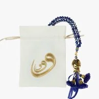 Purple Tassel Prayer Beads with Arabic Letter Waaw Pocket - White & Purple by Fofinha