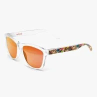 نظارات شمسية بيضاء وبرتقالي من إيموجي 