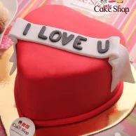 Valentine's Day Red Heart Cake by The Cake Shop 
