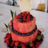 2-Tier Watermelon Cake by Fruitful Day 