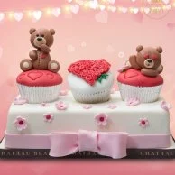 Teddy Bear Valentine's Cupcakes by Chateau Blanc 