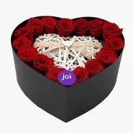 Black Heart Box with Roses 