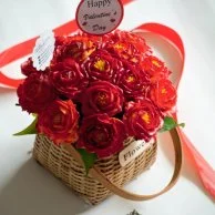 Flower Cupcakes Basket by Sweet Celebrationz 