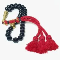 Men's/Women's Rosary from Natural Onyx with a Handmade Ornament