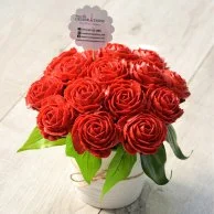 10 Mini & 15 Mini Lovely Red Cupcake Bouquet By Sweet Celebrationz