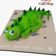 كيك عيد ميلاد شكل ديناصور صغير ثلاثي الأبعاد
