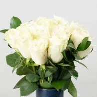 12 White Roses Flower Arrangement