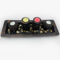 The Quatro wooden  Candle Tray 