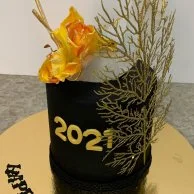 Elegant 2021 New Year's Cake