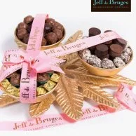Jeff De Bruges Chocolate Tray and Flowers Bundle