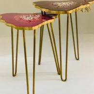 Two Geode Resin Tables by Andalusia