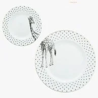 2 Giraffe Dinner & Side Plates by Yvonne Ellen