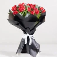 30 Red Tulip Hand Bouquet