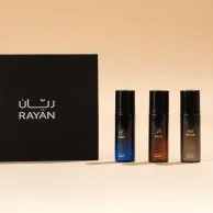 30 Red Tulip Hand Bouquet and RAYAN Perfumes Gift Box Collection Bundle