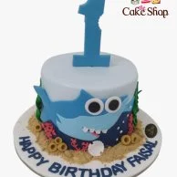 Shark 3D Birthday Cake
