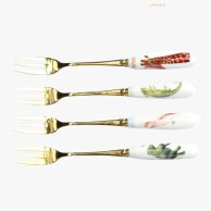 A set of 4 Cake Forks Animals Design by Yvonne Ellen