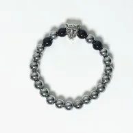 Men's Bracelet from Silver Beads