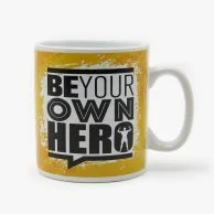 Be Your Own Hero Yellow Mug