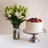  Berry Cake & Lilies Bundle by Sugar Daddy's Bakery