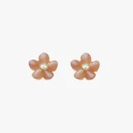Yellow Diamond Flower Earrings