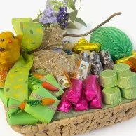 Floral Green Easter Basket by Chez Hilda