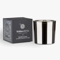 Reflection Silver Candle By Wallace & Co - 300ml Bergamot & Amber