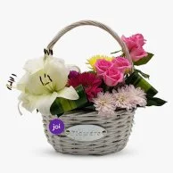  White Flower Basket