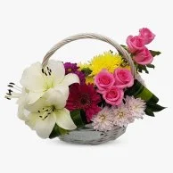  White Flower Basket