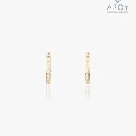  Yellow Gold J Earrings by AROY