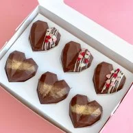 "You Make Me Melt" Milk Chocolate Breakable Hearts - 6 pieces By Pastel Cakes