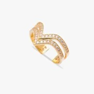 Gold-plated Ring With Genuine Zirconium by NAFEES