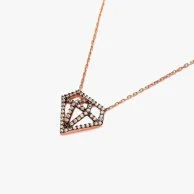 Diamond Shaped Necklace by NAFEES