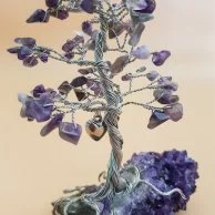 Amethyst Stone Tree of Life Desk Decor by Mecal