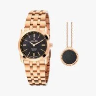 Avalieri Prestige Gold Watch and Necklace Set