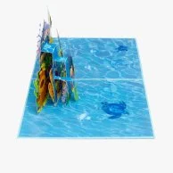 حوض السمك / تحت البحر - بطاقة ثلاثية الأبعاد من أبرا كاردس