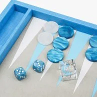 Azur Blue Lizard Medium Backgammon By VIDO Backgammon