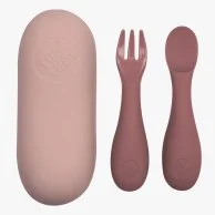 Baby Cutlery With Travel Case - Pink