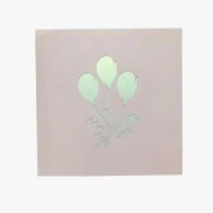 Balloon Box Pink (Metallic) - 3D Pop up Card By Abra Cards
