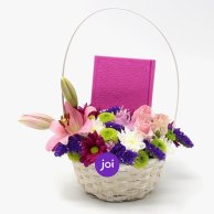 Basket of Flowers with Holy Quran (Purple)