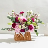 Basket of Freshly Picked Flowers