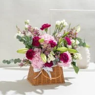 Basket of Freshly Picked Flowers